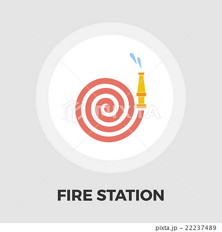 Fire Station flat icon 22237489