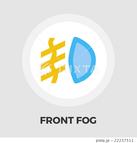 Front fog light flat icon Front fog light flat icon 22237511