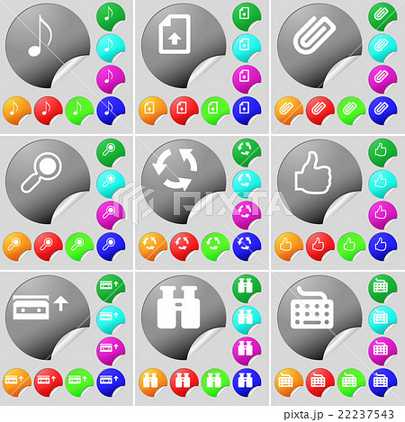 Note, File, Clip, Magnifying glass, Reload, Like, Note, File, Clip, Magnifying glass, Reload, Like, 22237543