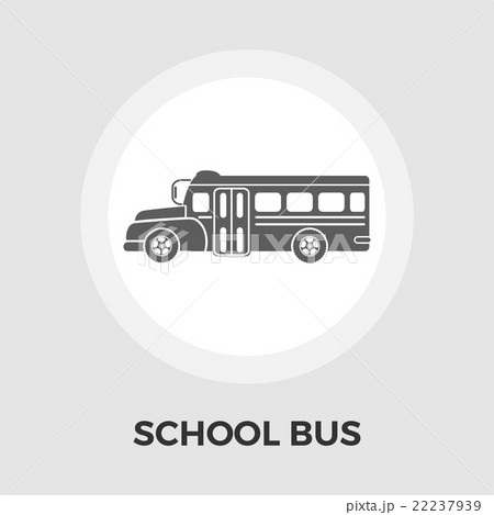 School bus flat icon. School bus flat icon. 22237939