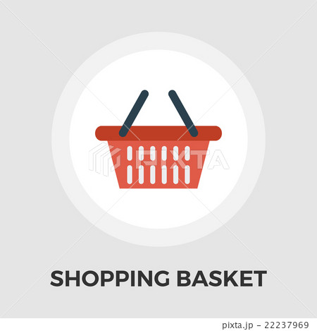 Shopping basket flat icon Shopping basket flat icon 22237969