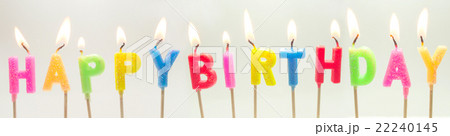 Colorful candles in letters Happy Birthday Colorful candles in letters Happy Birthday 22240145
