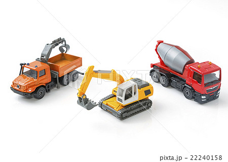 Toy car,Building truck on white background Toy car,Building truck on white background 22240158