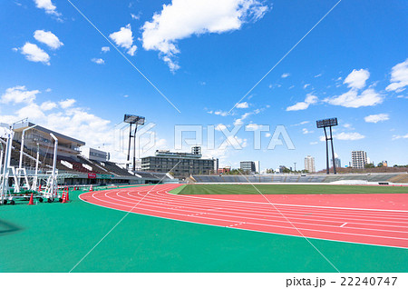 新潟市陸上競技場の写真素材