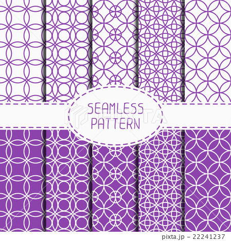 Set of purple geometric seamless pattern with 22241237