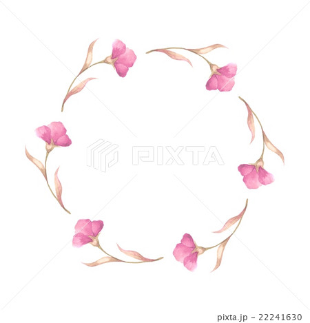 Watercolor background with flowers. Floral wreath  22241630