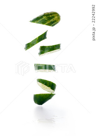 Cucumber and slices isolated 22242992
