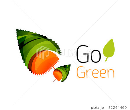 Go green abstract nature logo 22244460