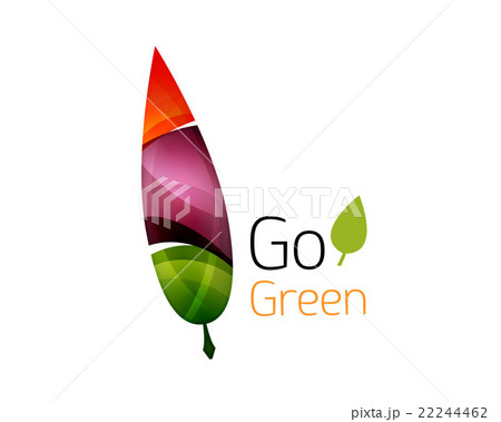 Abstract geometric leaf icon Abstract geometric leaf icon 22244462