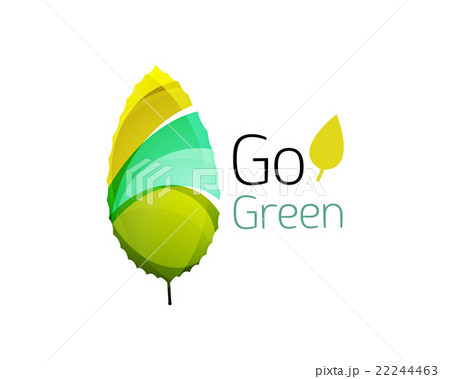 Go green abstract nature logo 22244463