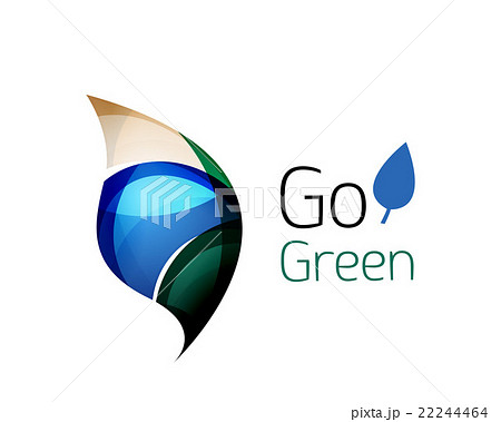 Abstract geometric leaf icon 22244464