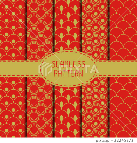 Set of geometric national chinese seamless pattern Set of geometric national chinese seamless pattern 22245273
