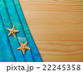 Beach blue pareo fabric with starfish background design template. 22245358
