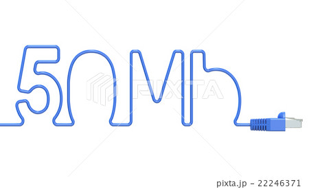 50 Mbps internet concept, computer network cable 50 Mbps internet concept, computer network cable 22246371