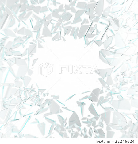 Broken glass in motion isolated on white Broken glass in motion isolated on white 22246624