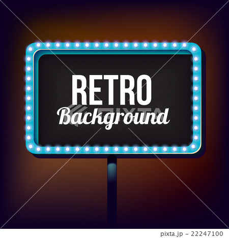 Night retro sign with lights 22247100
