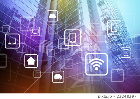 モノのインターネット（IoT,Internet of things）アブストラクトイメージ 22248297