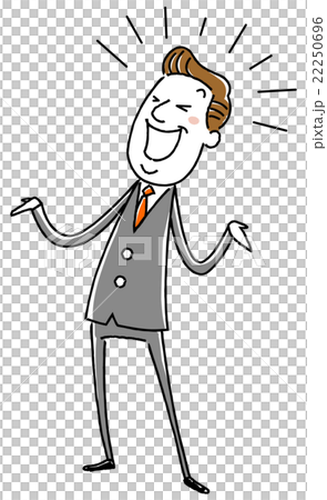 Illustration material: Middle-aged businessman laugh Illustration material: Middle-aged businessman laugh 22250696