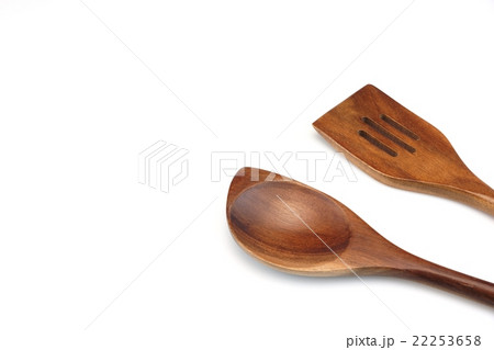 Wooden Spatula And Spoon Isolated On White 22253658