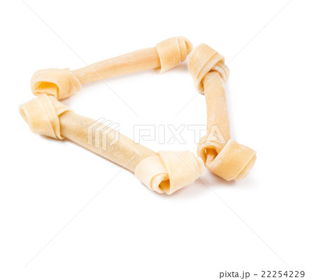 dog bone rawhide isolated on white 22254229