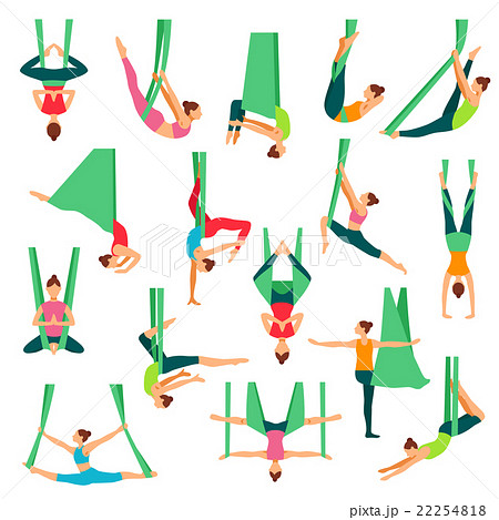 Aero Yoga Decorative Icons Set 22254818
