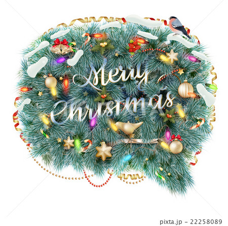Merry Christmas Speech Bubble. EPS 10 22258089