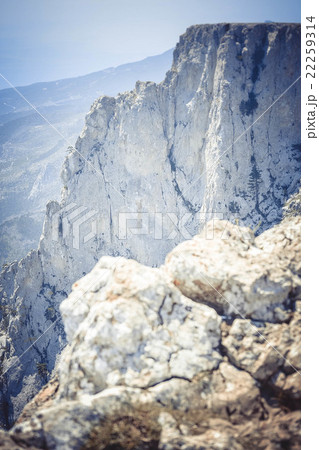 rocks on top of the mountain Ai-Petri, Crimea 22259314