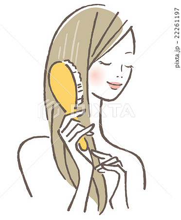 女性　ブラッシング 22261197