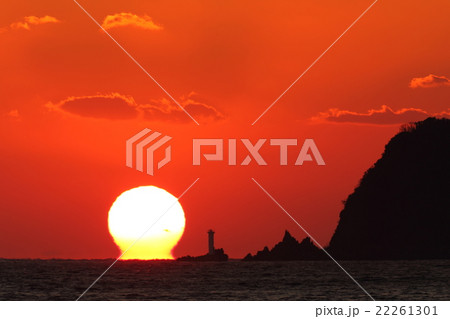 山口県 室積 ダルマ夕日 山口県 室積 ダルマ夕日 22261301