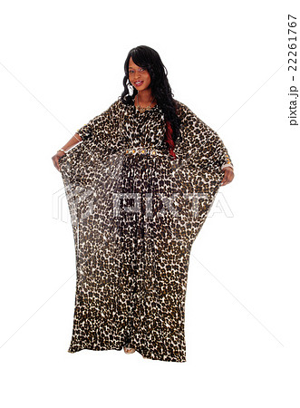 African American woman in dress. 22261767