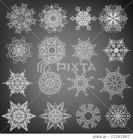 Set of vector snowflakes. EPS 10 Set of vector snowflakes. EPS 10 22261907