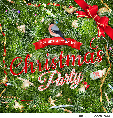 Christmas Party poster design template. EPS 10 22261988
