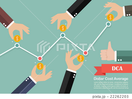 Dollar cost average investment concept 22262203