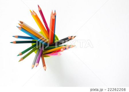 Color pencil on white background 22262208