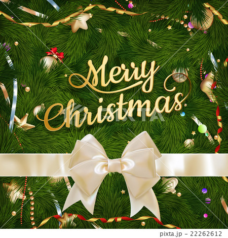 Golden Christmas greeting. EPS 10 22262612