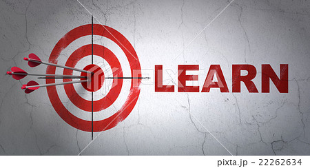 Learning concept: target and Learn on wall 22262634