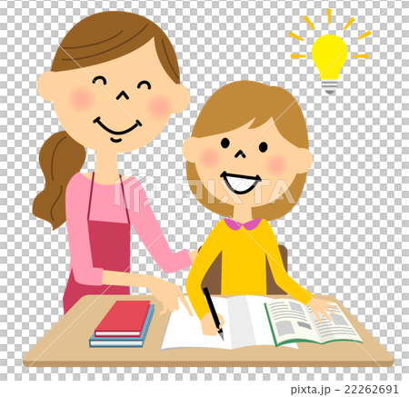 こどもに勉強を教えるお母さん 22262691