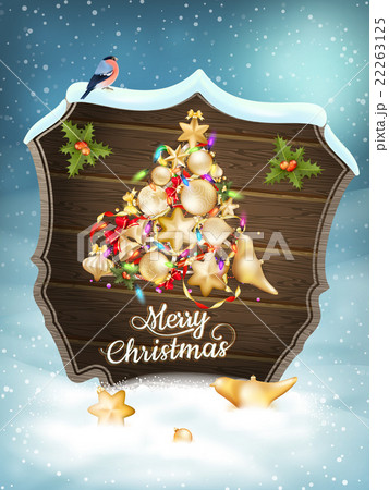 Christmas card with baubles. EPS 10 22263125