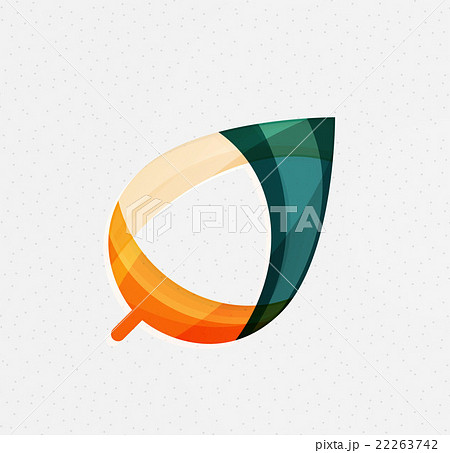 Green concept, geometric design eco leaf 22263742