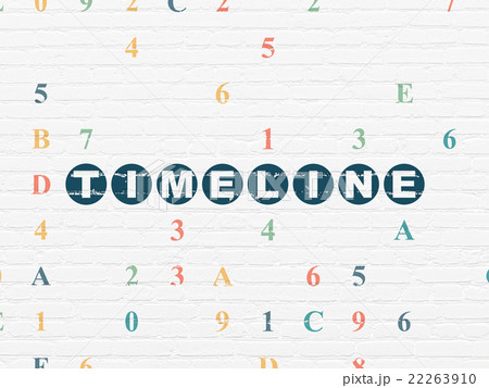Timeline concept: Timeline on wall background 22263910