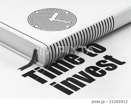 Time concept: book Clock, Time To Invest on white 22263912