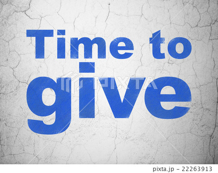 Timeline concept: Time To Give on wall background 22263913