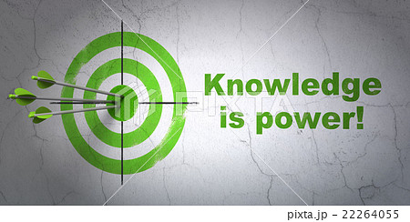 Education concept: target and Knowledge Is power 22264055