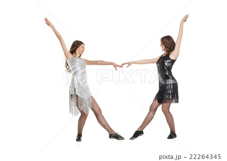 Two professional dancers isolated in studio 22264345