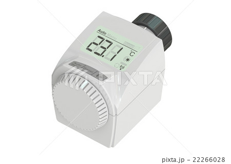 Digital radiator thermostatic valve, 3D rendering 22266028