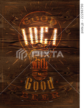 Poster good idea beer wood Poster good idea beer wood 22266790