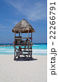 Lifeguard tower on the beach 22266791