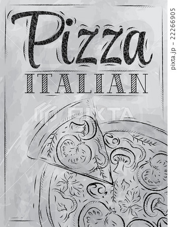 Poster pizza italian coal 22266905