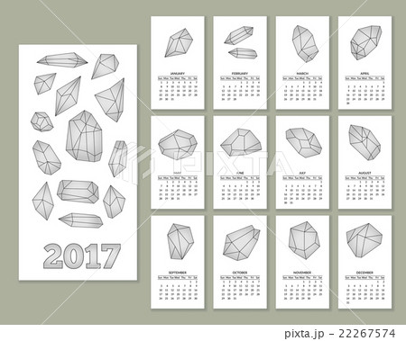 Monthly wall calendar for year 2017 Monthly wall calendar for year 2017 22267574