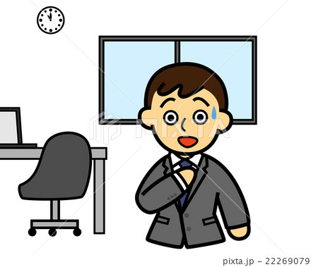 苦笑いするサラリーマン 22269079